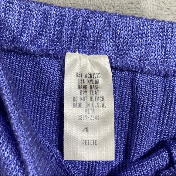 NEW Old Stock Vintage Mita Knit Cardian Tank Pant Set Size 4 Petite Old Money - Picture 13 of 13